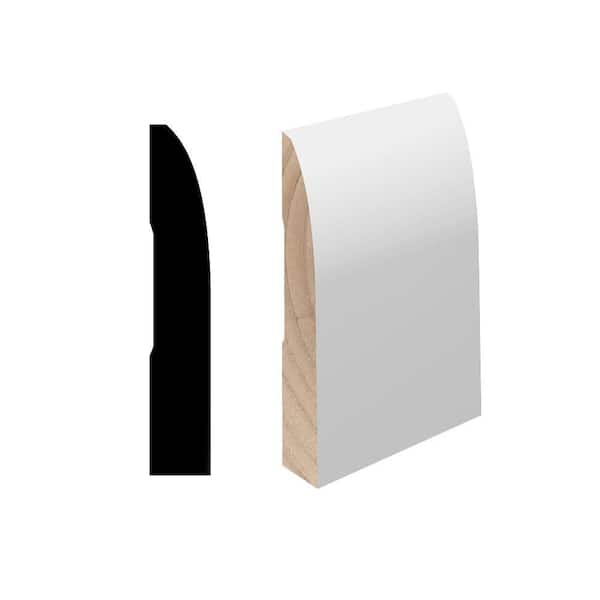 RMB M713 9/16 in. D x 3 1/4 in. W x 96 in. L Primed Finger-Joined Wood Pine Baseboard 10-Piece 80 ft. Total