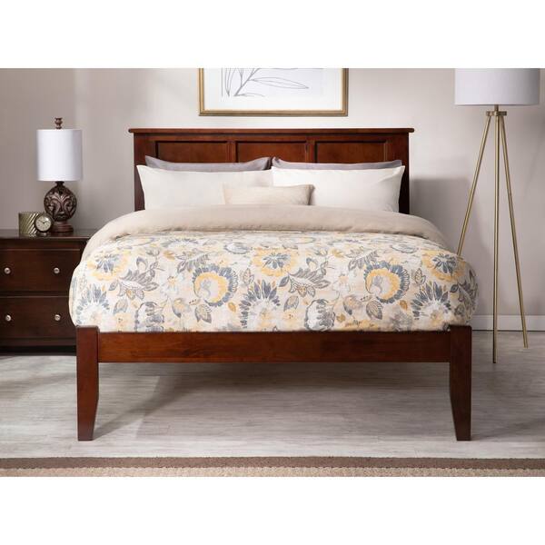 AFI Madison Walnut King Platform Bed with Open Foot Board