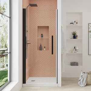 Pasadena 33 in. W x 72 in. H Pivot Frameless Shower Door in Oil Rubbed Bronze