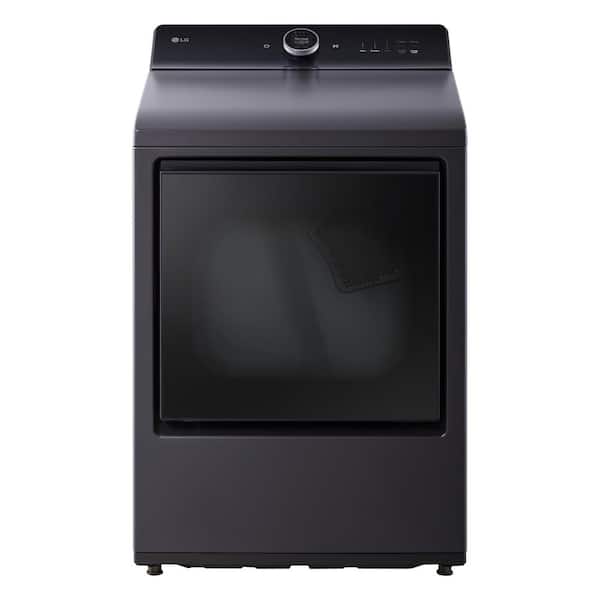 LG 7.3 cu. ft. Vented SMART Gas Dryer in Matte Black with EasyLoad Door, TurboSteam and Sensor Dry Technology