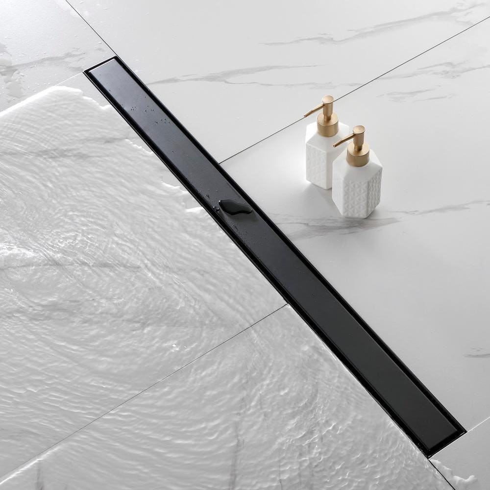 36-Inch Matte Black Stainless Steel Linear Shower Drain