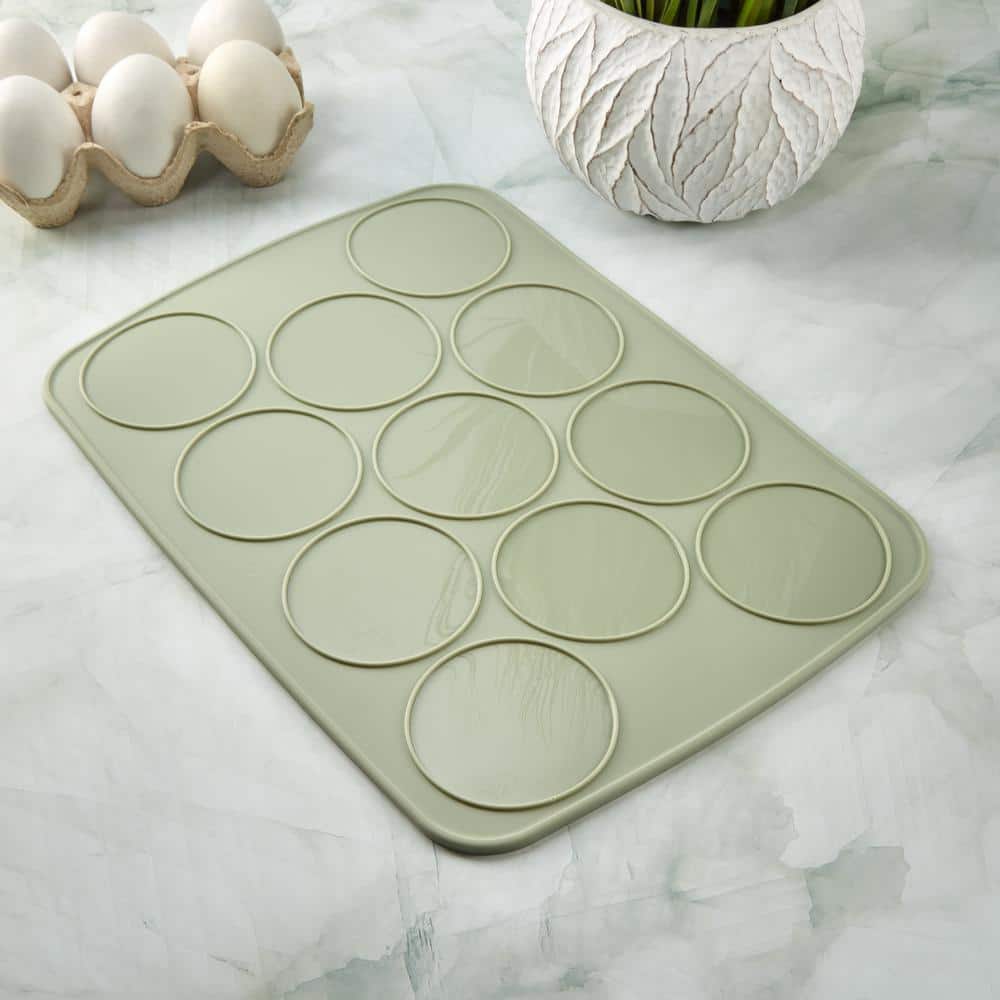 Sage Green Non-stick Silicone Cookie Baking Mat 12.5"