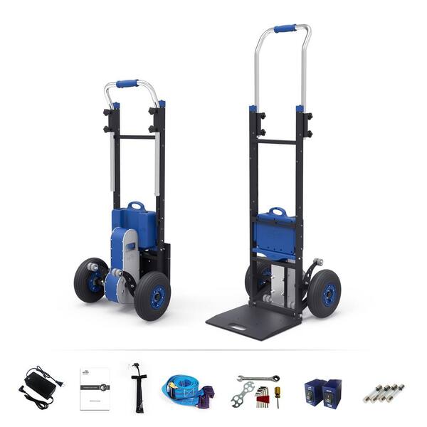 Unbranded Electric Heavy-Duty Stair Climbing Hand Truck Dolly- 375 lbs. Capacity with Ergo Telescoping Handle and Pneumatic Wheels