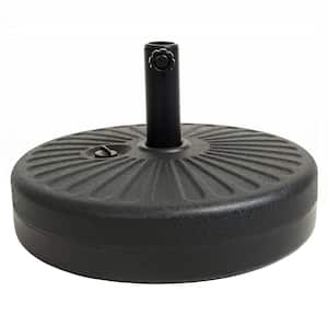 Round Plastic Patio Umbrella Base Weight Stand for Outdoor in Black