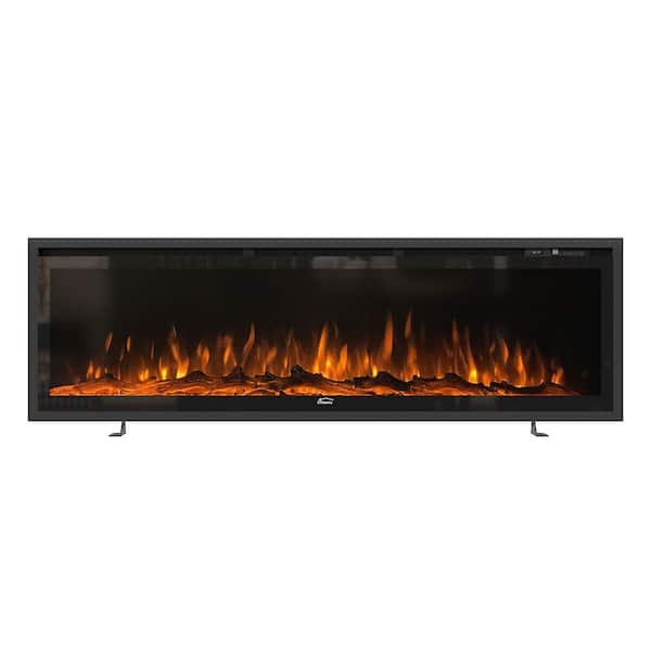 60 in. Classic Built-in or Wall-Mounted Direct Vent Electric Fireplace Insert