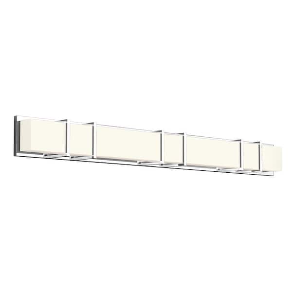 KUZCO Alberni 50-in 1 Light 62-Watt Chrome Integrated LED Vanity Light