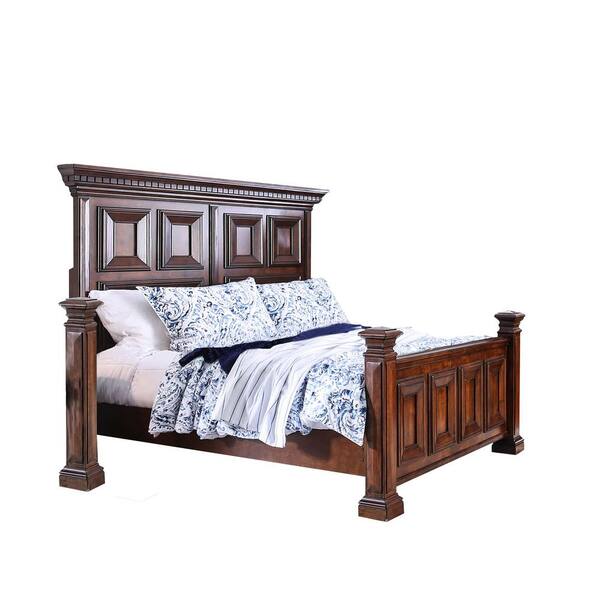Millicent Cal.King Bed in Brown Cherry