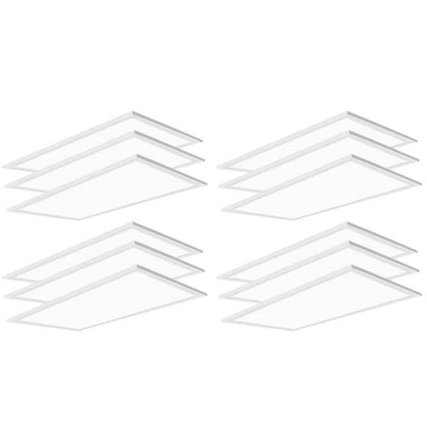 2 ft. x 4 ft. 7800-Lumens Integrated LED Panel Light, 5000K White Color (12-Pack)