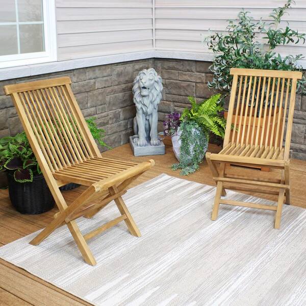 Teak garden chairs online with arms