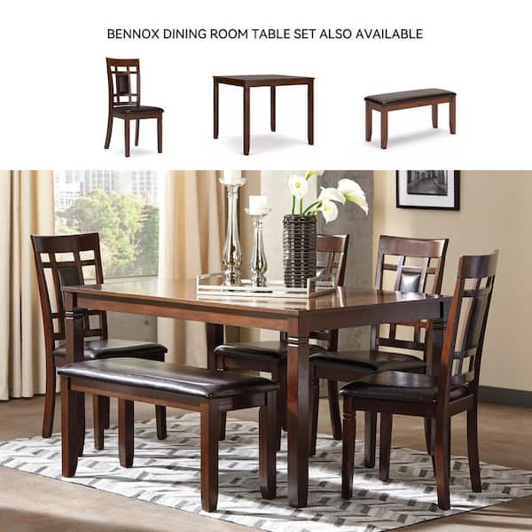 Signature DESIGN BY ASHLEY Bennox 5-Piece Square Brown Wood Top