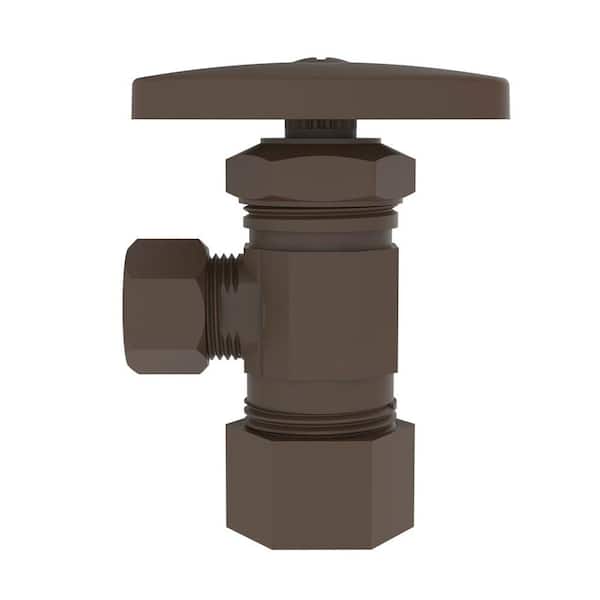 Brasstech 1/2 in. I.D. x 3/8 in. O.D. Solid Brass Angle Valve in Oil Rubbed Bronze