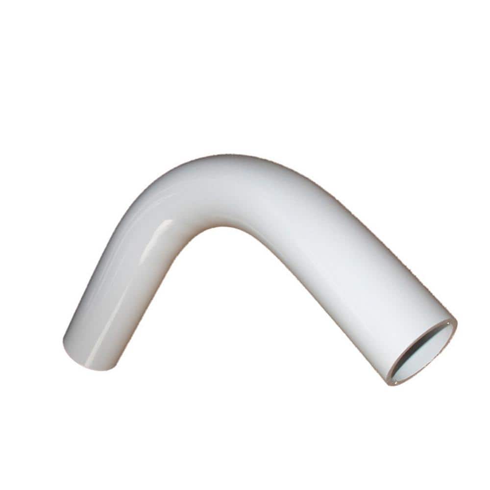 EZ Handrail 1.9 in. Aluminum Round ADA Handrail White 90 Degree Radius