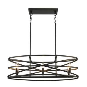 Sarolta Sands 6-Light Black Island Hanging Kitchen Pendant Light with Metal Shade