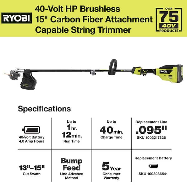 Lower Shaft ASSEMBILY for Ryobi RY40006VNM Cordless String Trimmer Ry40250 for sale online