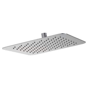 1-Spray Patterns 12 in. H Flat Ceiling Mount Rain Eco-Performance Fixed Shower Head in Chrome