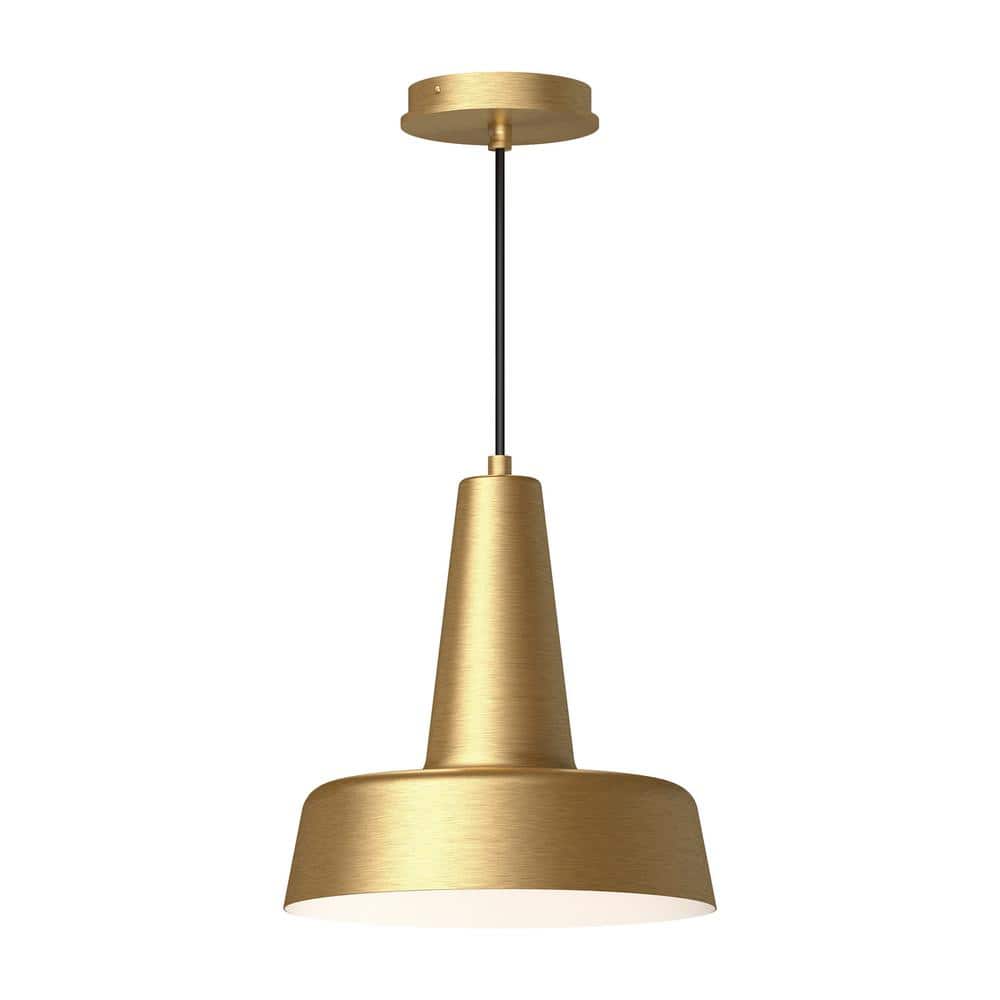 Juliana Brushed Gold and Matte Black Aluminum Pendant Light