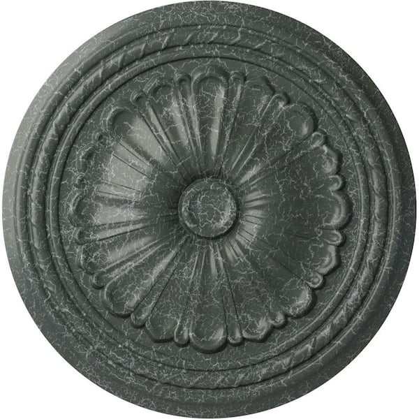 Ekena Millwork 1-7/8" x 20-1/2" x 20-1/2" Polyurethane Alexa Ceiling Medallion, Athenian Green Crackle
