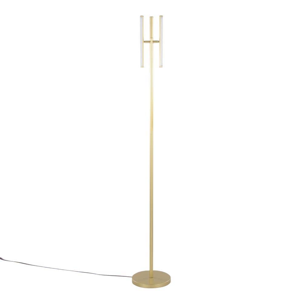 Metal Floor Lamp in Polished Nickel and Clear K9 Crystal with White Linen Shade - Set of 2 price history on PriceWatchPro
