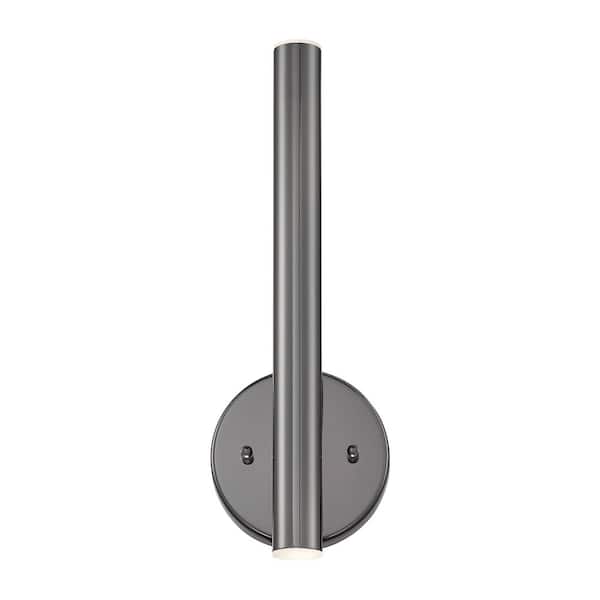 Unbranded 2-Light Pearl Black LED Sconce with Pearl Black Steel