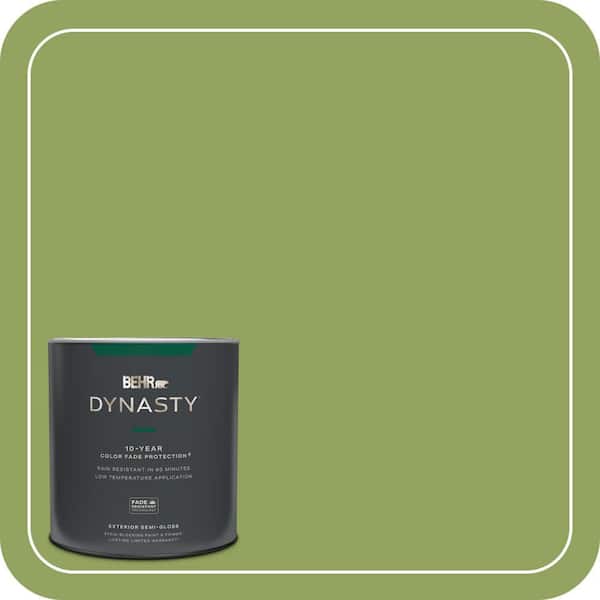 BEHR DYNASTY 1 qt. Home Decorators Collection #HDC-MD-15 Zesty Apple Semi-Gloss Exterior Stain-Blocking Paint & Primer