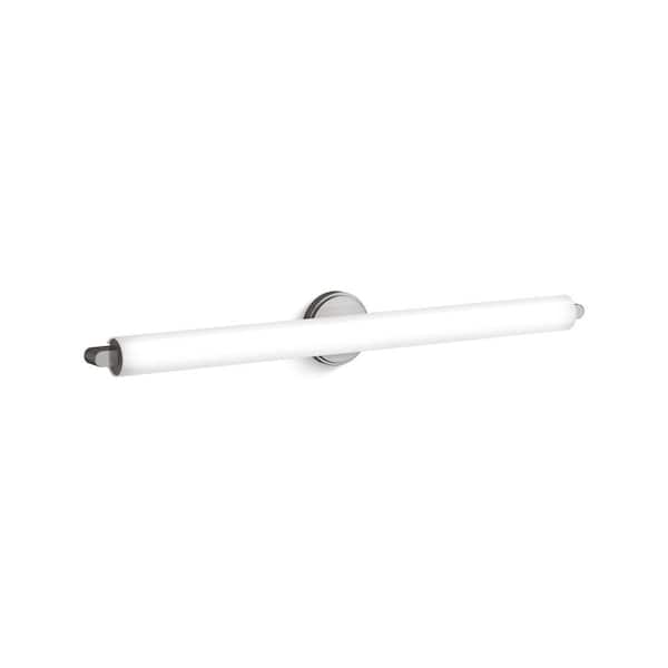 KOHLER Crue 36 in. 1-Light Titanium Wall Sconce LED Vanity Light Bath Bar