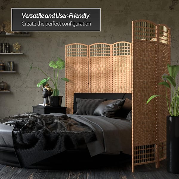 5.5 ft. Natural 4-Panel Room Divider