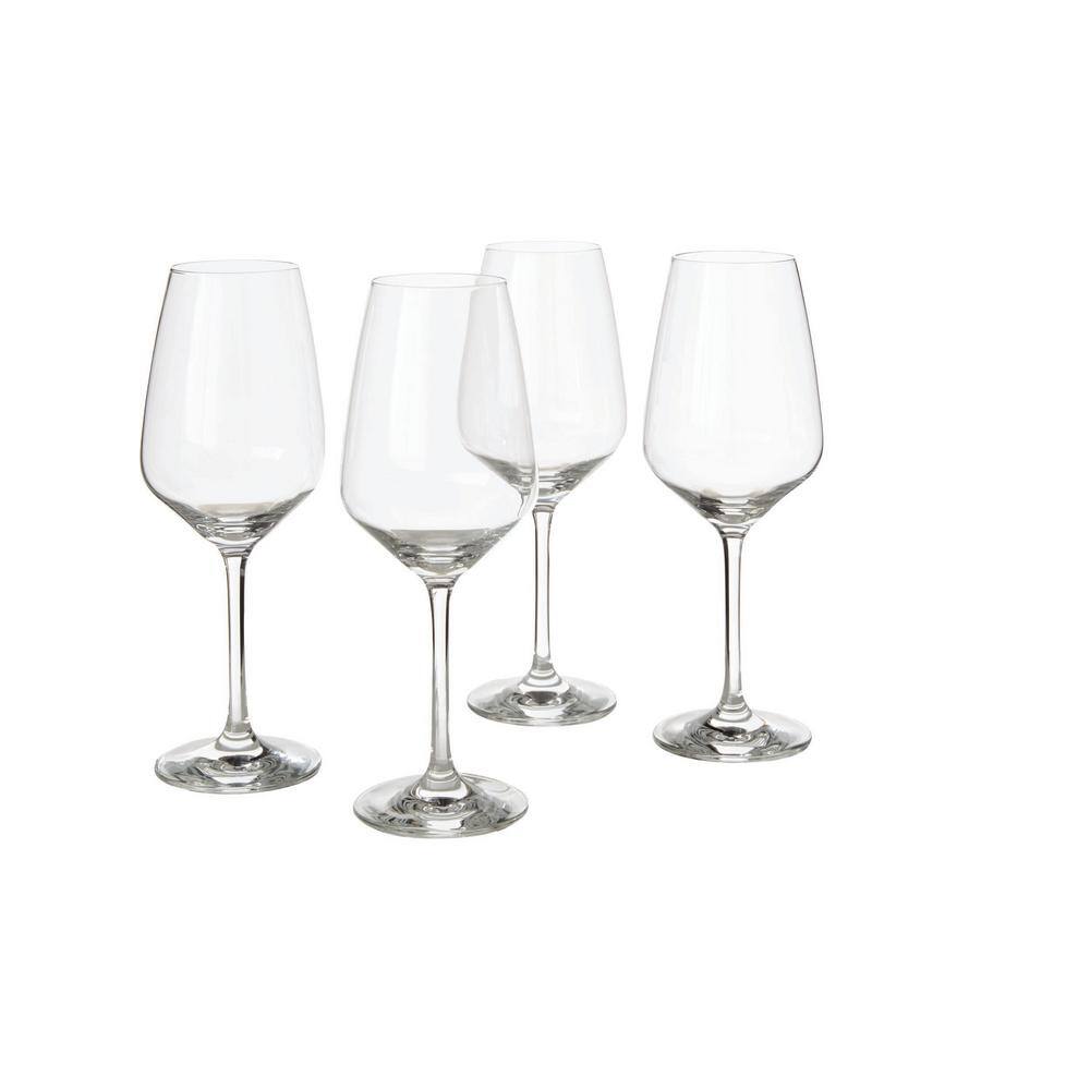 Set of 4 Clear Lead-Free Crystal Champagne Glasses