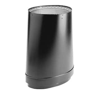 DVL 6 in. Oval-to-Round Adapter in Black