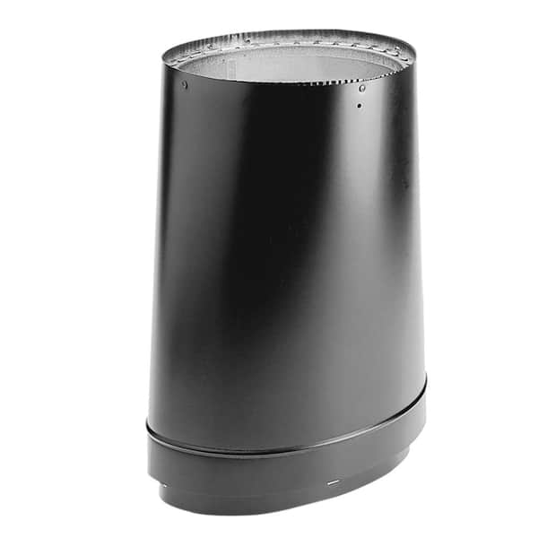 DuraVent DVL 10 in. Oval-to-Round Adapter in Black