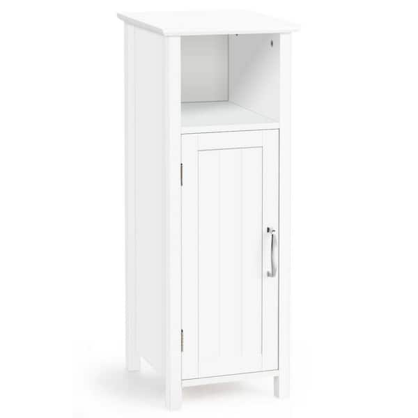 Aiho Bathroom Storage Cabinet with Large Drawer and Adjustable Shelf, White