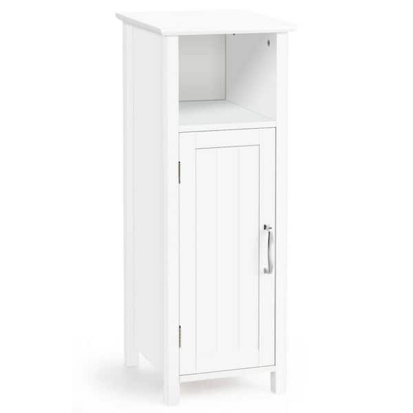 Angeles Home 14.5 in. W x 14.5 in. D x 63 in. H Gray Freestanding Narrow Storage Linen Cabinet for Bathroom