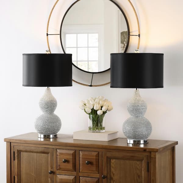 SAFAVIEH Nicole 24 .5 in. Silver Table Lamp with USB Port