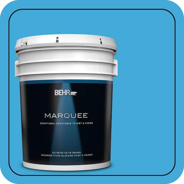 BEHR MARQUEE 5 gal. #550B-5 Windjammer Satin Enamel Exterior Paint & Primer