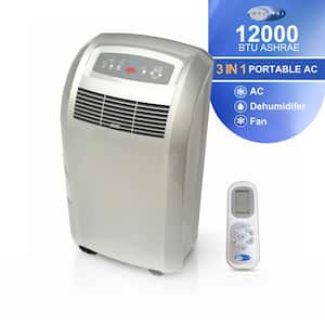 7,000 (DOE) BTU Portable Air Conditioner Cools 400 sq. ft. with Dehumidifier and Remote in White