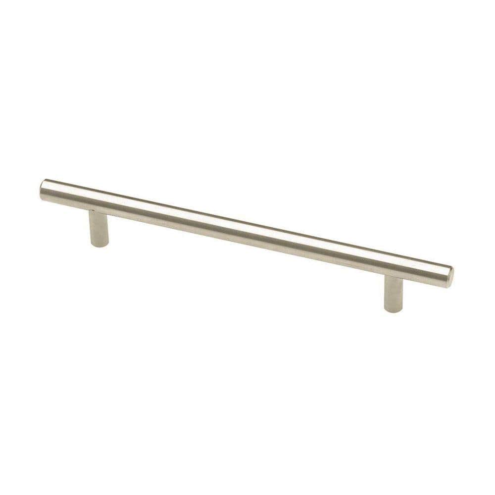 Brushed Steel Modern Cabinet Bar Pull with Mounting Hardware