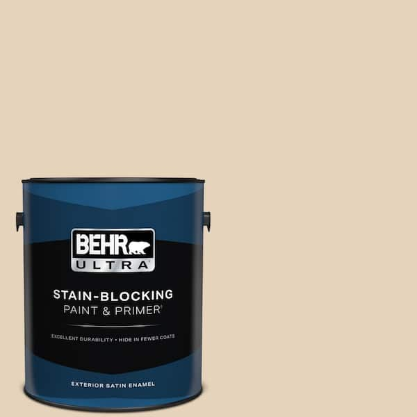 BEHR ULTRA 1 gal. #ICC-21 Baked Scone Satin Enamel Exterior Paint & Primer