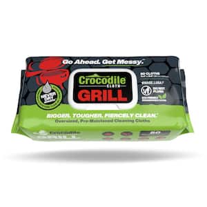 Grill Cleaning Pre-Moistened Heavy-Duty Wet Cloths/Cleaning Wipes (80-Count)