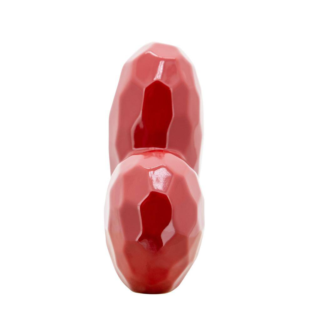 Red Faceted Ceramic Heart Wall Mounted Sculpture