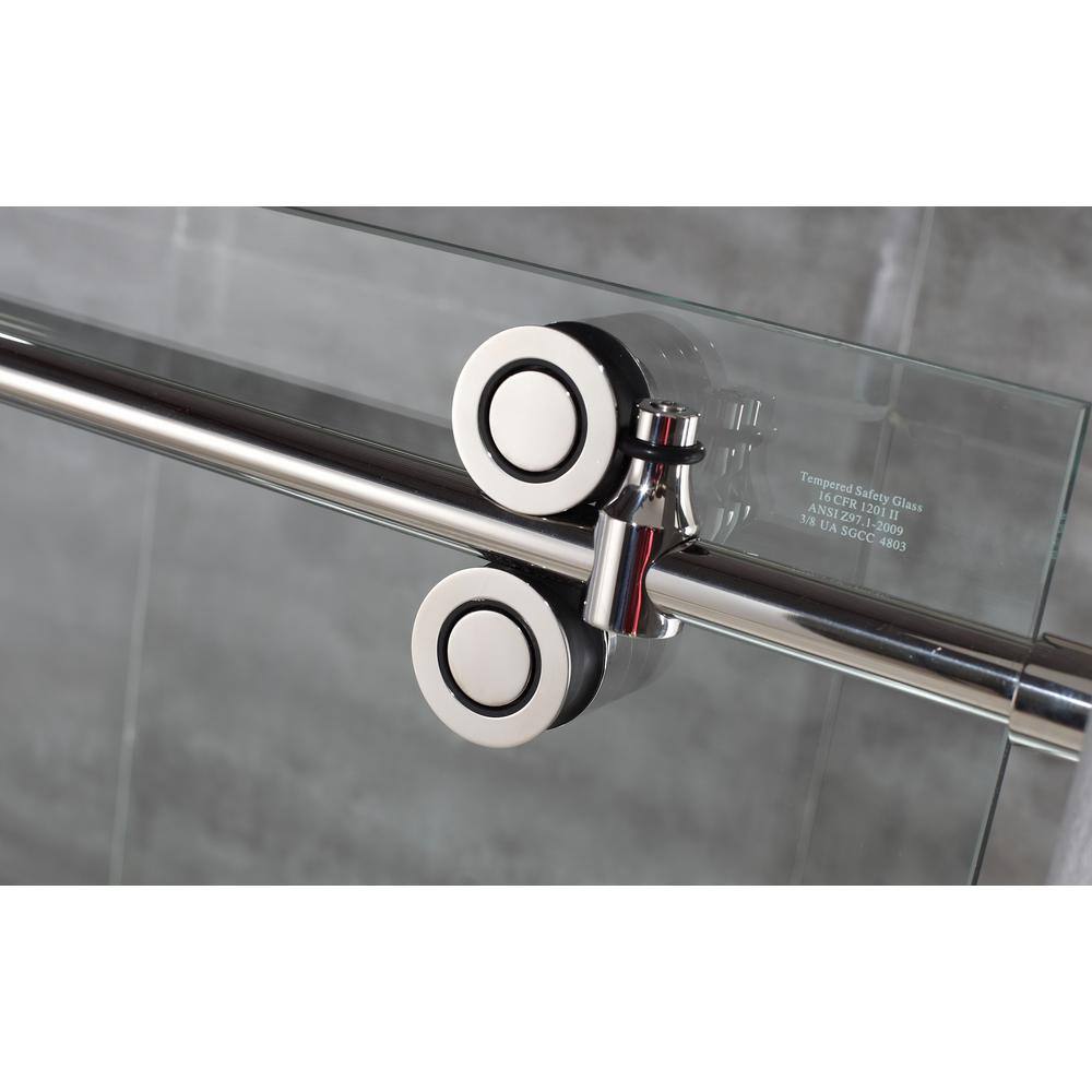 Langham XL Frameless Clear Glass Sliding Shower Enclosure with Polished Chrome Finish