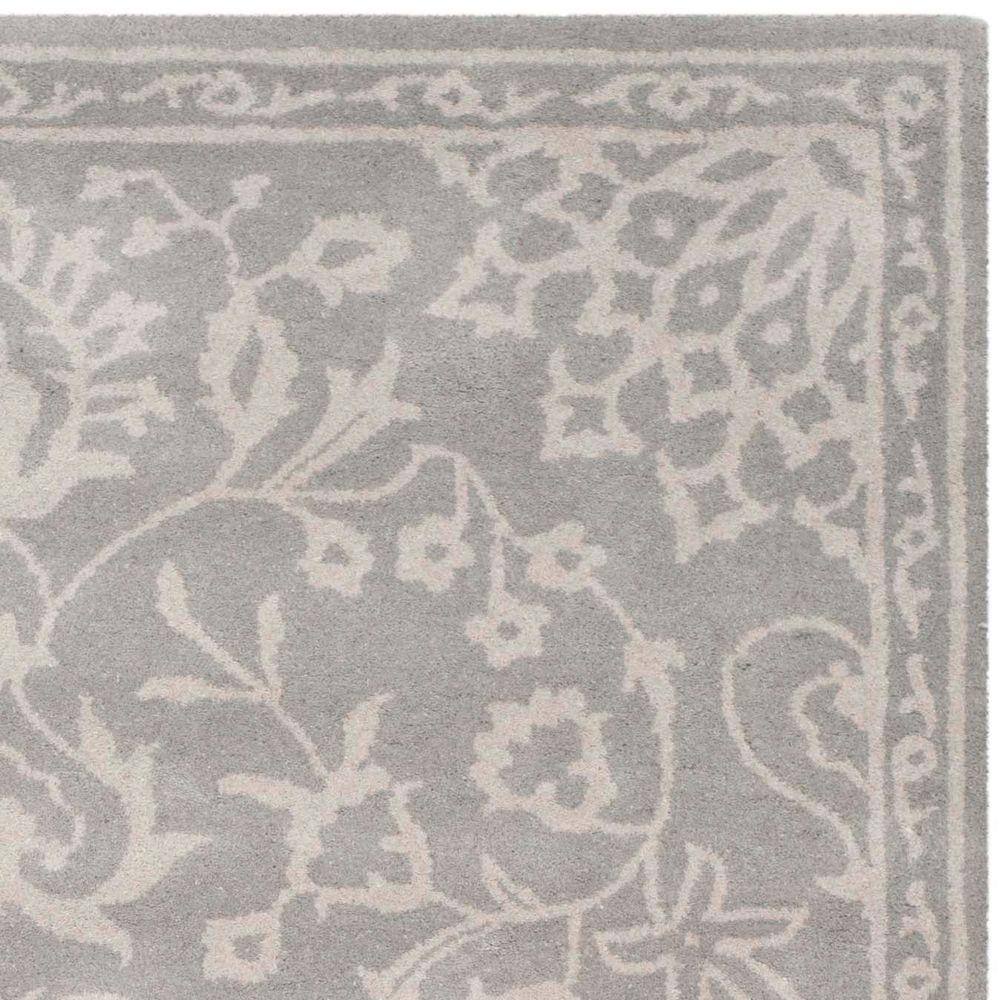 Bella 4' x 6' Gray and Silver Hand-Tufted Wool Area Rug