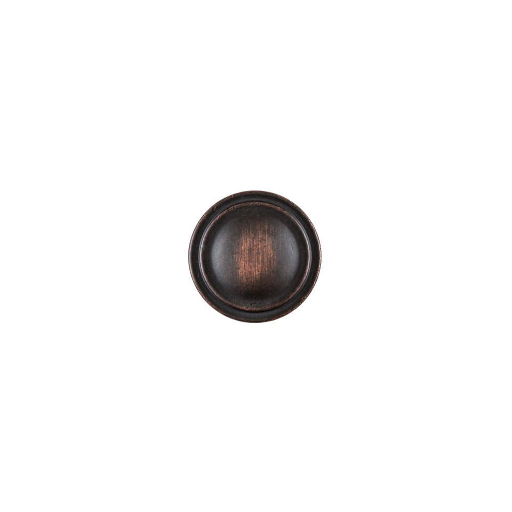 Boise Round Oil Rubbed Bronze Cabinet Knob with Mounting Hardware