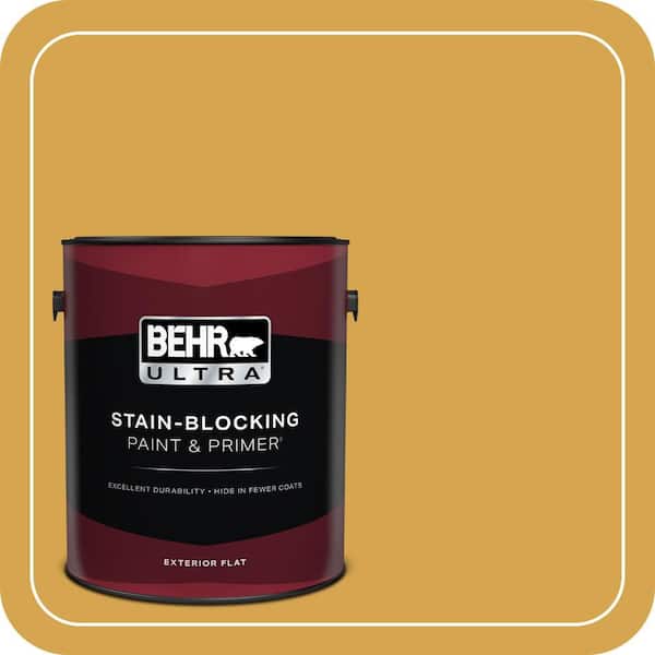 BEHR ULTRA 1 gal. #M290-6 Plantain Chips Flat Exterior Paint & Primer