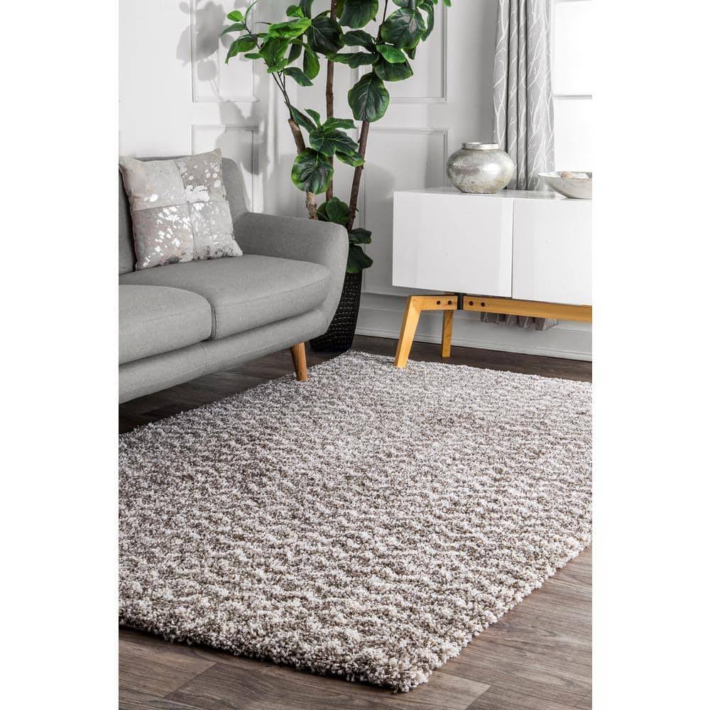 Cuellar Chevron Dark Gray 79" Easy-Care Shag Area Rug
