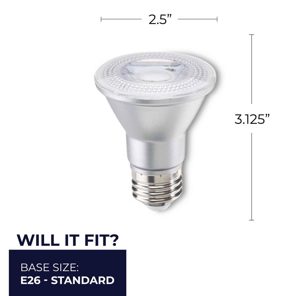 50 Watt Equivalent White Dimmable LED Flood Light Bulb Pack