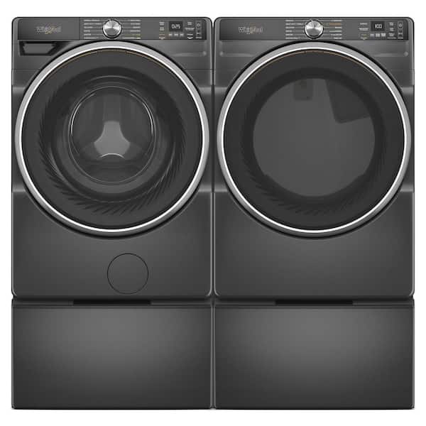 15.5 in. Laundry Pedestal in Volcano Black with Storage Drawer