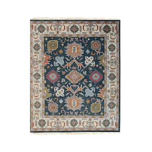 Charcoal 9 ft. x 12 ft. Hand Knotted Wool Traditional Colorful Oushak Classic Rug Area Rug