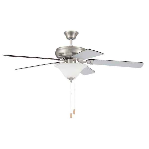 3-Light Brushed Nickel Ceiling Fan Bowl Fitter LED Light Kit 3-Light Brushed Nickel Ceiling Fan Bowl Fitter LED Light Kit
