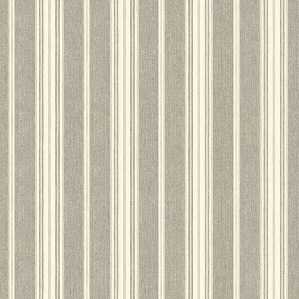 Chesapeake Cooper Taupe Stripe Taupe Paper Strippable Roll (Covers 56.4 sq. ft.)