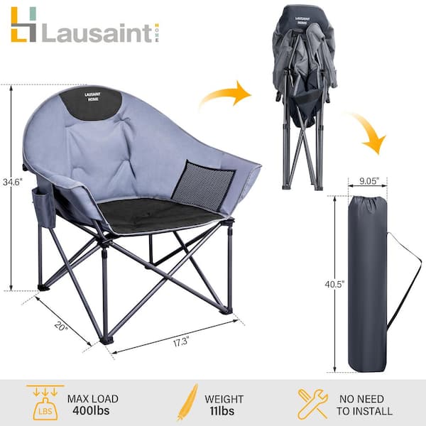 Folding Oversized Camping Chairs with Carrying Bag for Picnic Fishing