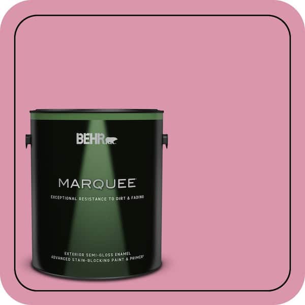 BEHR MARQUEE 1 gal. #110B-4 Foxy Pink Semi-Gloss Enamel Exterior Paint & Primer